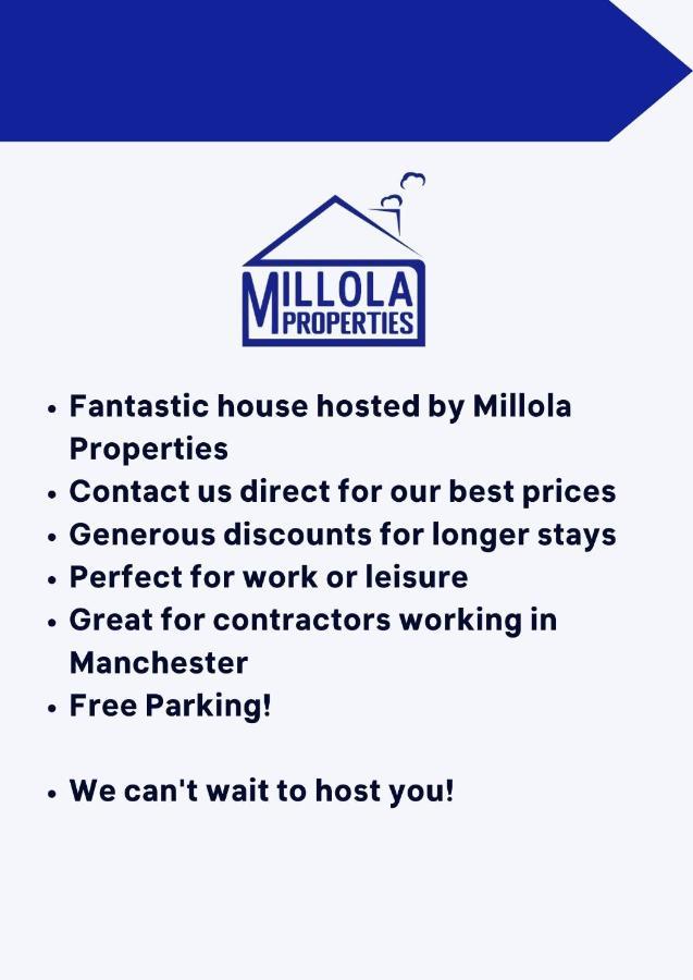 1 Mile To Etihad Stadium & Coop Arena, Free Parking, 7 Ppl Villa Manchester Kültér fotó